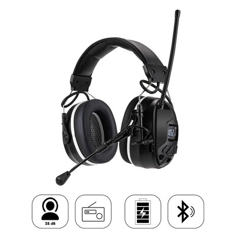 Haspro® CONNECT Actieve Oorkap | Bluetooth & FM Radio | SNR 34dB Haspro® CONNECT Actieve Oorkap | Bluetooth & FM Radio | SNR 34dB