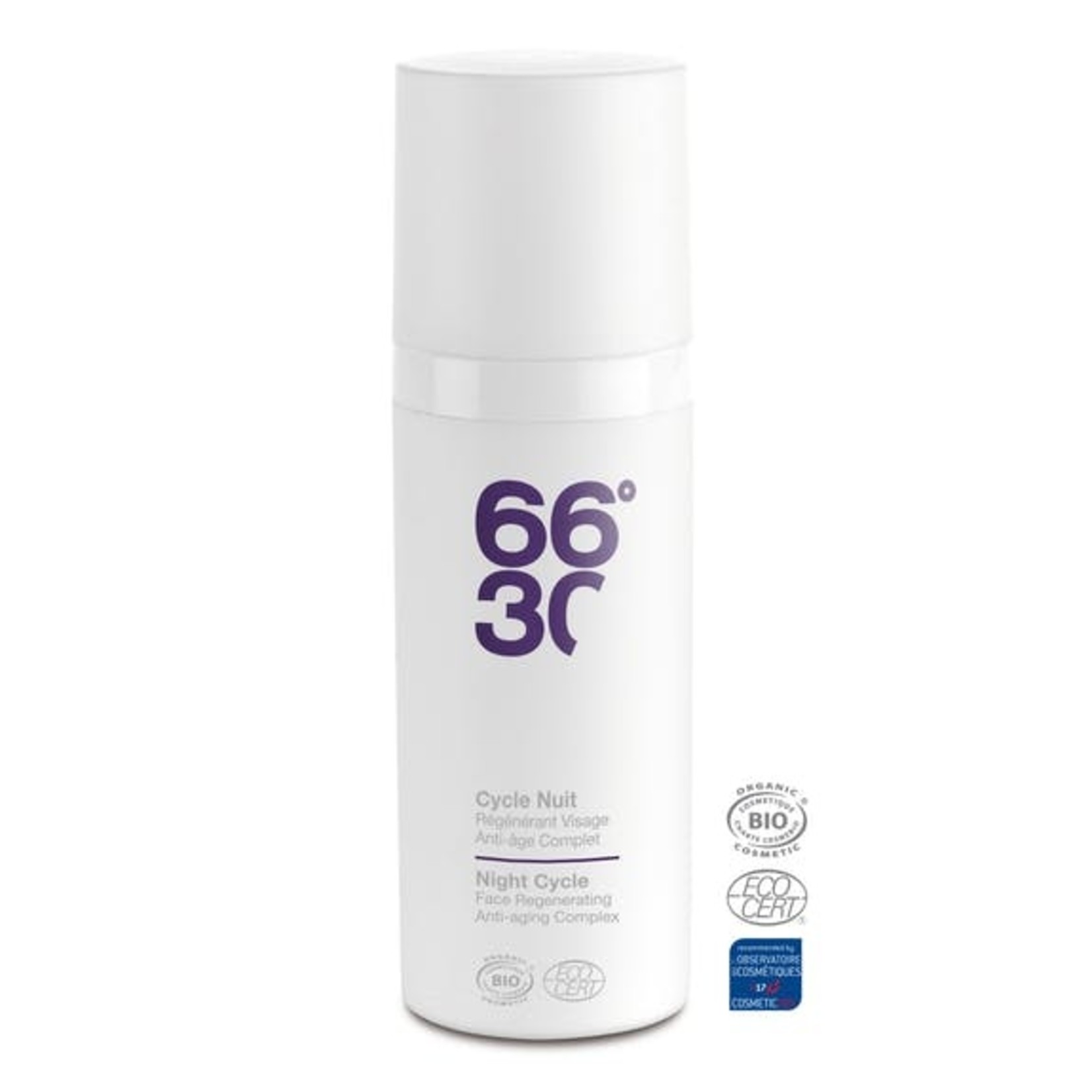 66°30 Nachtcrème Anti-aging Voor mannen Bio & Vegan "66⁰30" 50ml