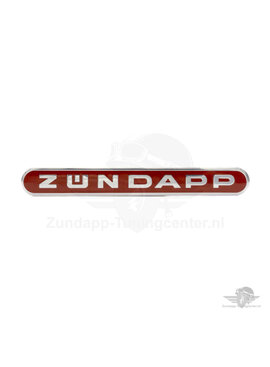 Zundapp Tankembleem lang Aluminium Rood