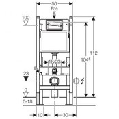 GEBERIT Duofix Basic UP100 Inbouwreservoir (hxbxd) 112x50x12 cm