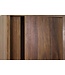 Creavit Sally Badkamermeubel Garda Walnoot 120x45x50cm Dubbele wastafel keramisch met overloop  2x lades softclose Walnoot