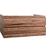 Creavit Sally Badkamermeubel Garda Walnoot 120x45x50cm Dubbele wastafel keramisch met overloop  2x lades softclose Walnoot