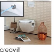 Creavit TP325 Hangtoilet met Bidet 49,5x35,5x33,5cm EasyClean Glans Wit excl.toilet-bril Creavit TP325 Hangtoilet met Bidet 49,5x35,5x33,5cm EasyClean Glans Wit excl.toilet-bril