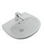 Fontein Halfrond Creavit TP135 35x30x16,5cm Keramiek Glans Wit met Overloop