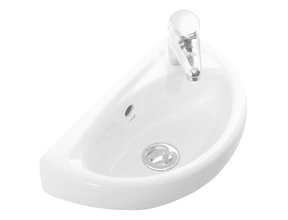 Toiletfontein Halfrond Creavit met kraangat 39x23x15 cm met kraangat Keramiek Glans Wit met Overloop