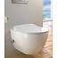 CREAVIT Hangtoilet met bidet geïntegreerde kraan Warm Koud Randloos Glans Wit incl softclose Wc-bril