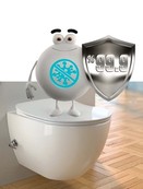 Hangtoilet met bidet geïntegreerde kraan Warm Koud Randloos Glans Wit incl softclose Wc-bril Hangtoilet met bidet geïntegreerde kraan Warm Koud Randloos Glans Wit incl softclose Wc-bril