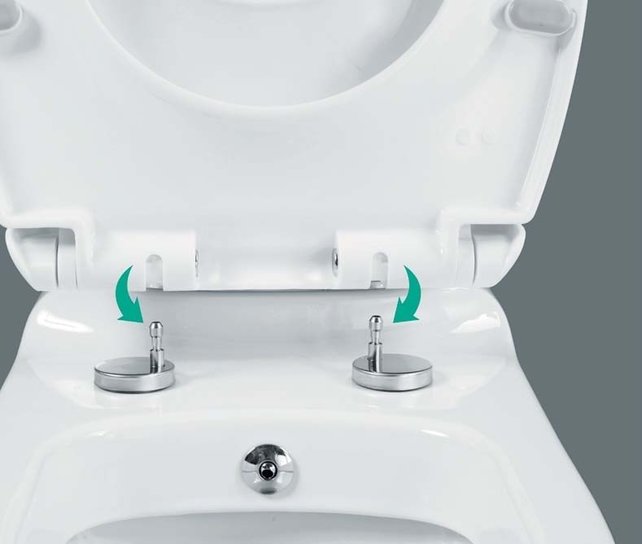 Hangtoilet met bidet geïntegreerde kraan Warm Koud Randloos Glans Wit incl softclose Wc-bril Hangtoilet met bidet geïntegreerde kraan Warm Koud Randloos Glans Wit incl softclose Wc-bril