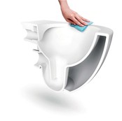 Hangtoilet met bidet geïntegreerde kraan Warm Koud Randloos Glans Wit incl softclose Wc-bril Hangtoilet met bidet geïntegreerde kraan Warm Koud Randloos Glans Wit incl softclose Wc-bril
