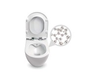 Compleet set Wandcloset met bidet geïntegreerd kraan Creavit Wandcloset + Inbouwreservoir en drukplaat Compleet set Wandcloset met bidet geïntegreerd kraan Creavit Wandcloset + Inbouwreservoir en drukplaat