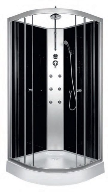 Gesloten Douchecabine Kwartrond 90x90cm Compleet met doucheset Creavit Beauty 5mm Veiligheidsglas 235cm
