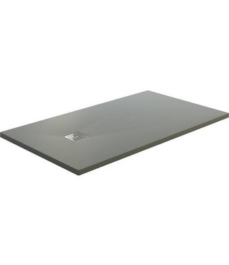 CREAVIT Composiet Douchebak 90x90cm Grijs SLATE (RAL7037) Veroni 3cm Antislip