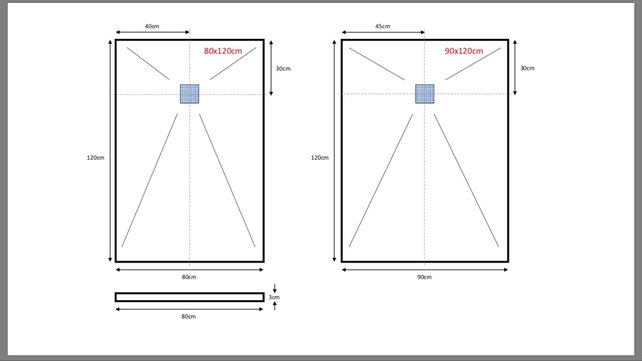 Composiet Douchebak 100x100 Zwart (RAL9003) Veroni 3cm Antislip