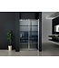 Douchedeur Nisdeur Aloni Slice 120x200cm  Schuifdeur 8mm Veiligheidsglas Nano-coating Verchroomd Rails