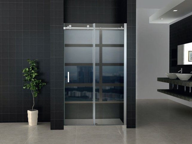 Douchedeur Nisdeur Aloni Slice 140x195cm  Schuifdeur 8mm Veiligheidsglas Nano-coating Verchroomd Rails Douchedeur Nisdeur Aloni Slice 140x195cm  Schuifdeur 8mm Veiligheidsglas Nano-coating Verchroomd Rails