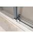 Douchedeur Nisdeur Aloni Slice 140x195cm  Schuifdeur 8mm Veiligheidsglas Nano-coating Verchroomd Rails