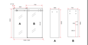 Douchedeur Nisdeur Aloni Slice 140x195cm  Schuifdeur 8mm Veiligheidsglas Nano-coating Verchroomd Rails Douchedeur Nisdeur Aloni Slice 140x195cm  Schuifdeur 8mm Veiligheidsglas Nano-coating Verchroomd Rails