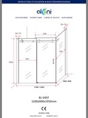 Douchecabine Rechthoek 120x90x195cm Creavit Aloni Slide 8mm veiligheidsglas Anti-kalk nano-coating