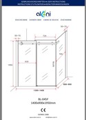 Douchecabine Rechthoek 140x90x195cm Creavit Aloni Slide 8mm veiligheidsglas Anti-kalk nano-coating Douchecabine Rechthoek 140x90x195cm Creavit Aloni Slide 8mm veiligheidsglas Anti-kalk nano-coating