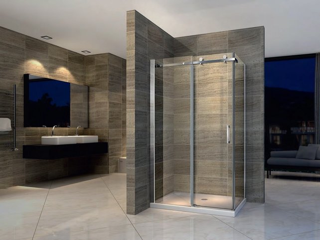 Douchecabine Rechthoek 160x90x195cm Creavit Aloni Slide 8mm veiligheidsglas Anti-kalk nano-coating