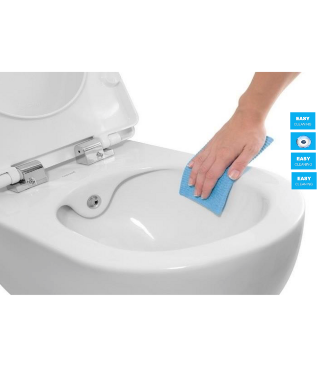 Creavit Freedom Randloos Hangtoilet met Bidet Mat Wit 51x35,5x29 cm incl softclose toiletbril FE322