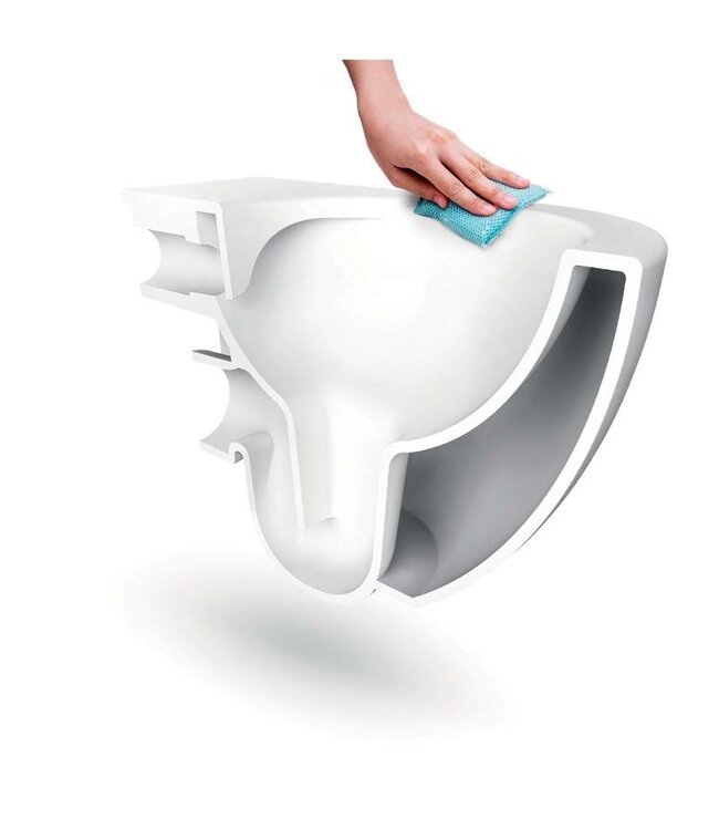 Creavit Freedom Randloos Hangtoilet met Bidet Mat Wit 51x35,5x29 cm incl softclose toiletbril FE322