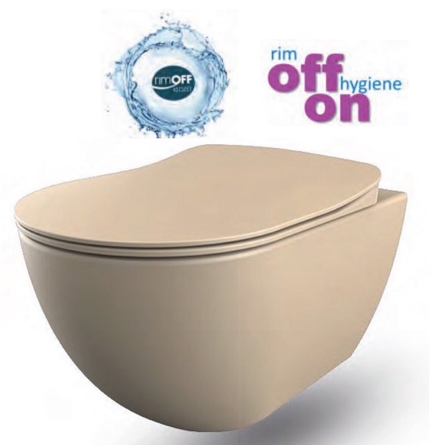 Creavit Randloos Hangtoilet Mat Cappuccino 51x35,5x29 cm incl. Softclose WC-bril FE322 Creavit Randloos Hangtoilet Mat Cappuccino 51x35,5x29 cm incl. Softclose WC-bril FE322