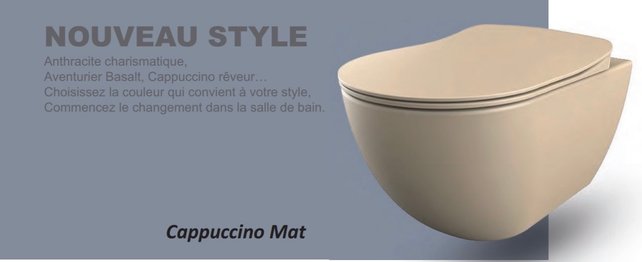 Creavit Randloos Hangtoilet Mat Cappuccino 51x35,5x29 cm incl. Softclose WC-bril FE322 Creavit Randloos Hangtoilet Mat Cappuccino 51x35,5x29 cm incl. Softclose WC-bril FE322