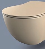 Creavit Randloos Hangtoilet Mat Cappuccino 51x35,5x29 cm incl. Softclose WC-bril FE322 Creavit Randloos Hangtoilet Mat Cappuccino 51x35,5x29 cm incl. Softclose WC-bril FE322