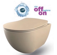 Creavit Freedom Randloos Hangtoilet Mat Cappuccino met Bidet 51x35,5x29 cm incl. Softclose WC-bril FE322