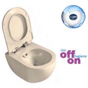Creavit Freedom Randloos Hangtoilet Mat Cappuccino met Bidet 51x35,5x29 cm incl. Softclose WC-bril FE322
