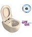 Creavit Freedom Randloos Hangtoilet Mat Cappuccino met Bidet 51x35,5x29 cm incl. Softclose WC-bril FE322