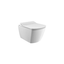 Randloos Hangtoilet Alexandria Lux met Bidet Vierkant 51x37x35cm incl. softclose Toiletbril Creavit EG321 verborgen bevestiging