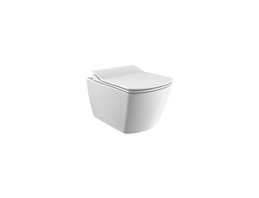 Randloos Hangtoilet Alexandria Lux met Bidet Vierkant 51x37x35cm incl. softclose Toiletbril Creavit EG321 verborgen bevestiging