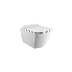 Randloos Hangtoilet Alexandria Lux met Bidet Vierkant 51x37x35cm incl. softclose Toiletbril Creavit EG321 verborgen bevestiging