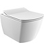Randloos Hangtoilet Alexandria Lux met Bidet Vierkant 51x37x35cm incl. softclose Toiletbril Creavit EG321 verborgen bevestiging