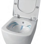 Randloos Hangtoilet Alexandria Lux met Bidet Vierkant 51x37x35cm incl. softclose Toiletbril Creavit EG321 verborgen bevestiging
