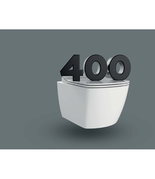 Randloos Hangtoilet Alexandria Lux met Bidet Vierkant 51x37x35cm incl. softclose Toiletbril Creavit EG321 verborgen bevestiging