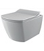 CREAVIT Randloos Hangtoilet Alexandria Lux Hoog Vierkant 51x35x37cm incl. softclose Toiletbril Toiletpot Hangend