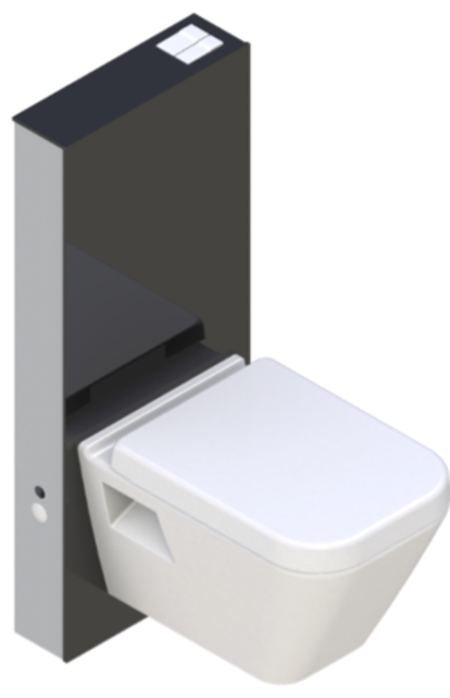 Opbouwreservoir Wilco Zwart glas 100x41x12 cm Opbouw sanitair module Opbouwreservoir Wilco Zwart glas 100x41x12 cm Opbouw sanitair module