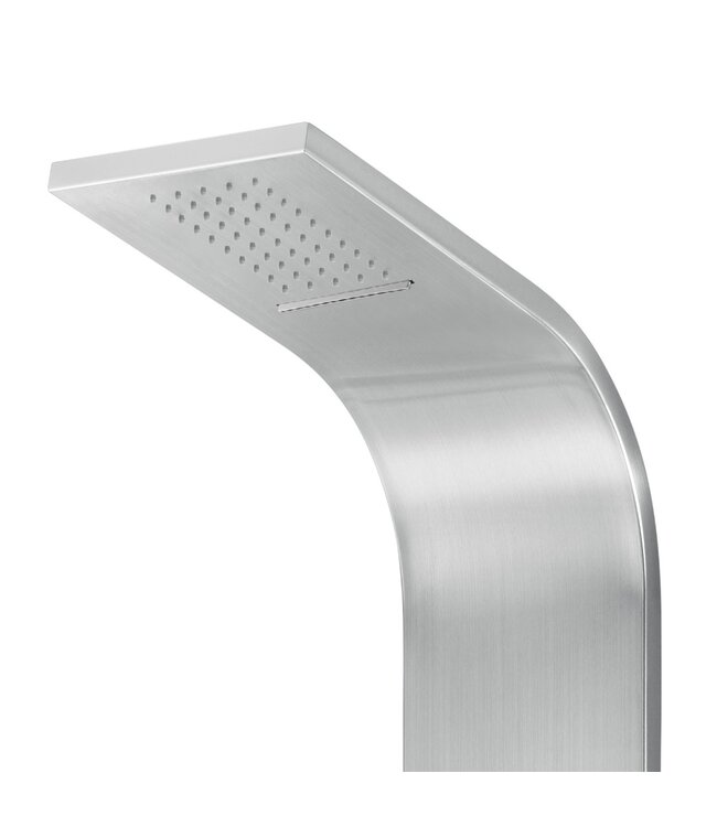 Douchepaneel Mat Chroom RVS Creavit 160x20x7 cm Thermostaatkraan