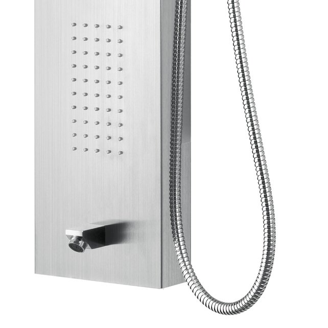Douchepaneel Mat Chroom RVS Creavit 160x20x7 cm Thermostaatkraan Douchepaneel Mat Chroom RVS Creavit 160x20x7 cm Thermostaatkraan