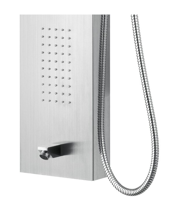 Douchepaneel Mat Chroom RVS Creavit 160x20x7 cm Thermostaatkraan