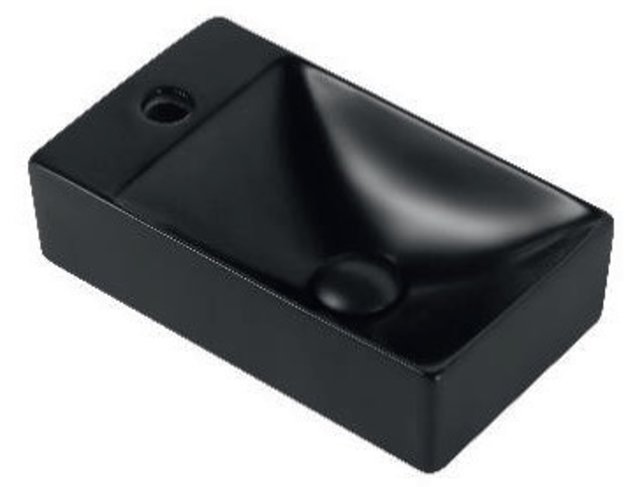 Toiletfontein Mulo Mat Zwart Kraangat Links 37x21x10 cm