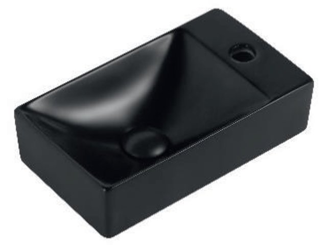 Toiletfontein Mulo Mat Zwart Kraangat rechts 37x21x10 cm