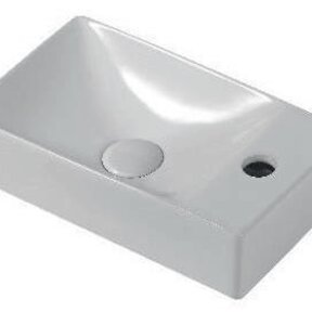 Mini Toiletfontein Rechts Wit 37.5x21.5x10cm met kraangat