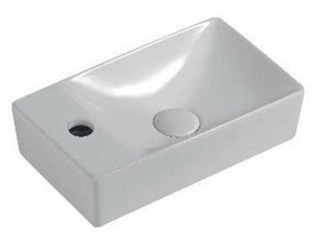 Mini Toiletfontein links Wit 37.5x21.5x10cm met kraangat
