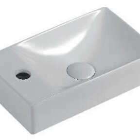 Mini Toiletfontein links Wit 37.5x21.5x10cm met kraangat