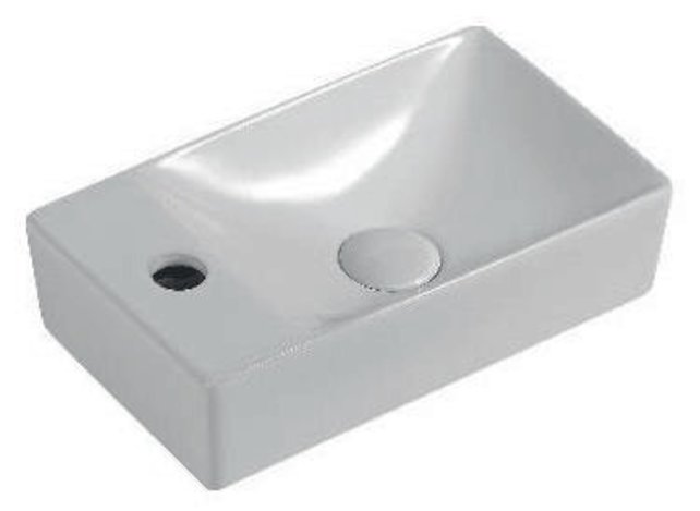 Mini Toiletfontein links Wit 37.5x21.5x10cm met kraangat