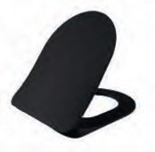 Toiletbril Creavit Freedom Mat Zwart FE320 / FE322 Ultra Dun 36x44,5x2cm